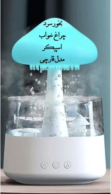 چراغ خواب و رطوبت ساز قارچی بارانی اسپیکردار
